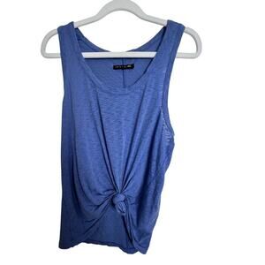 Rag and Bone Jeans Blue Purple Burnout Tank Top Tie Front Cotton Women's M